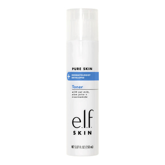 E.L.F. Pure Skin Toner, Gentle, Soothing & Exfoliating Daily Toner For A Smoother-Looking Complexion, Made With Oat Milk, Aloe J