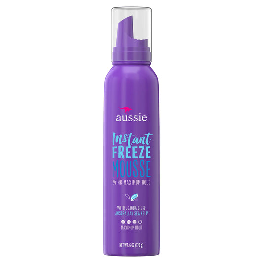 Aussie Instant Freeze Sculpting Mousse 24 Hour Maximum Hold 6 Oz ( Pack Of 1)