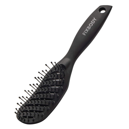 Fixbody Curved Vent Hair Brush For Blow Drying, Styling And Solon, Detangling Hair Brush For Short Thick Tangles Hair, Both Men