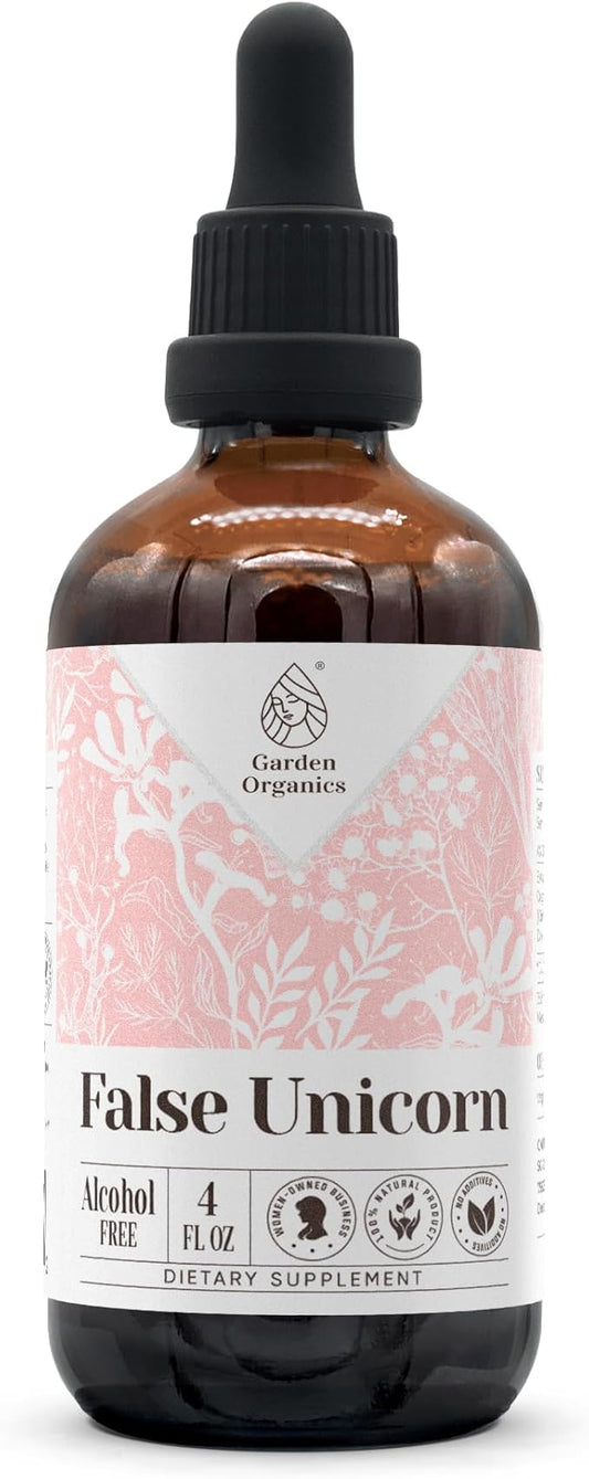 False Unicorn Alcohol-Free Natural Tincture Extract, Immune System Booster, Liquid Drops Made from 100% False Unicorn (Chamaelirium luteum) Dried Root (4 fl oz)