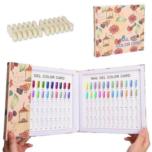 Noverlife 120 Nail Colors Display Book With 120 False Nail Tips, Nail Gel Polish Display Chart, Manicure Salon Studio Nail Art S