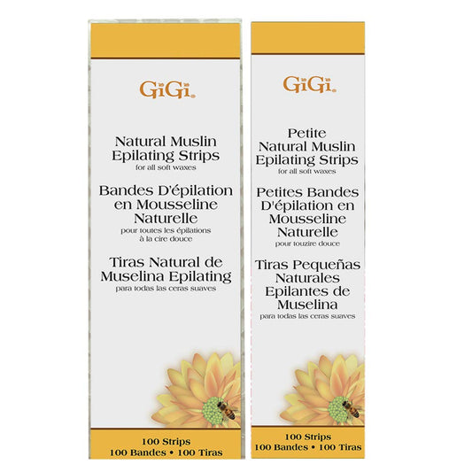 GiGi Petite & Small Muslin Strips 100 Ct Each, 200 Pack