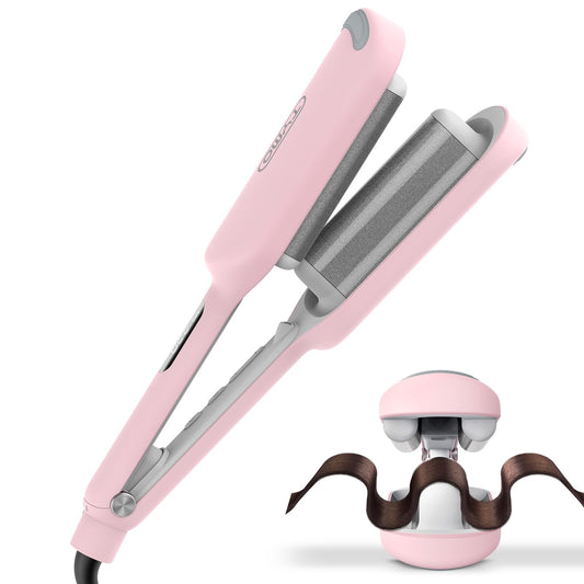 Hair Crimper Waver Hair Tool - TYMO ROVY Deep Waver Curling Iron, Ionic Beach Waves Curling Wand with Ceramic Tourmaline Barrel