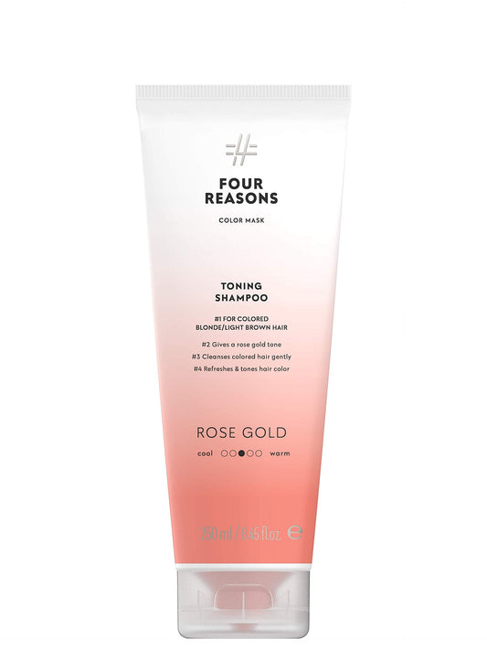 Four Reasons Hair Color Shampoo (8 Colors) - Sulfate Free Rose Gold Hair Toner - Color Depositing Shampoo For Color Treated Hair