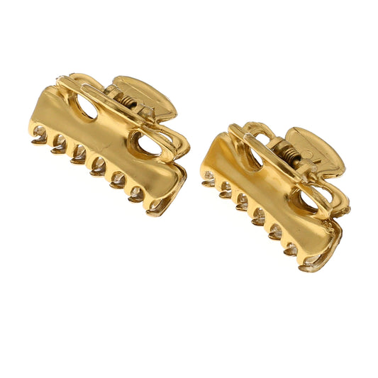 Camila Paris Cp2921/2 French Hair Clip For Women, Set Of 2 Small 1 Inch Gold Girls Hair Claw Clip Jaw Fashion Durable Styling Ha