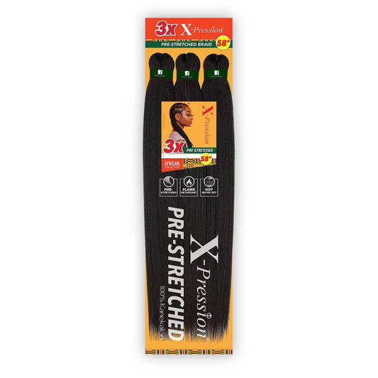 Sensationnel Braids Xpression 3X Pre-Stretched Braid 58'' (3-Pack, 27)