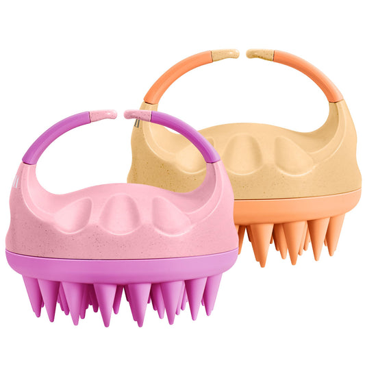 Heeta Scalp Massager With Soft Silicone Bristles For Hair Growth, Dandruff Removal, And Relaxation - Shampoo Brush For Wet Or Dr