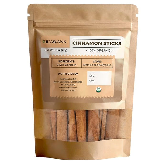 Heawans Organic Ceylon Cinnamon Sticks (1 oz), not cassia cinnamon