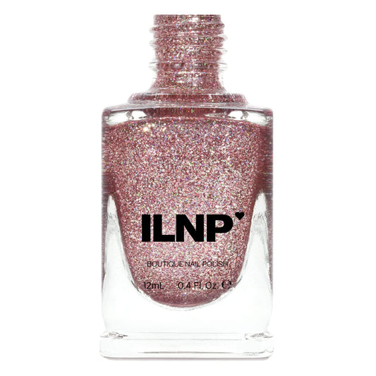 Ilnp Madison Ave - Antique Pink Holographic Metallic Nail Polish