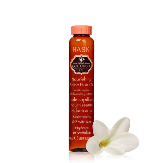 Hask Nourishing Monoi Coconut Shine Oil Vial, 0.625 Ounce (Ha32378)