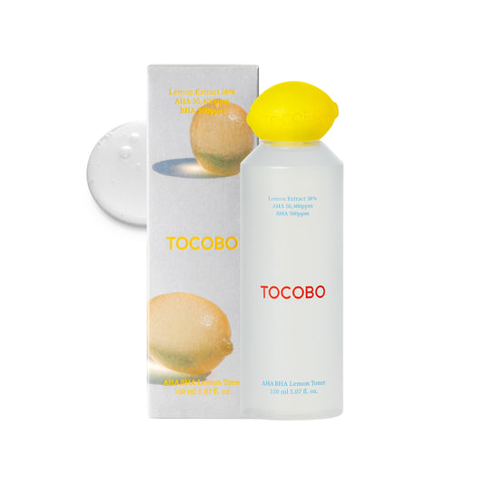 TOCOBO AHA BHA Lemon Facial Toner 5.07 fl oz / 150 ml | Vitamin C and Lemon Extract, AHA, BHA, Calming and Soothing Moisturizer