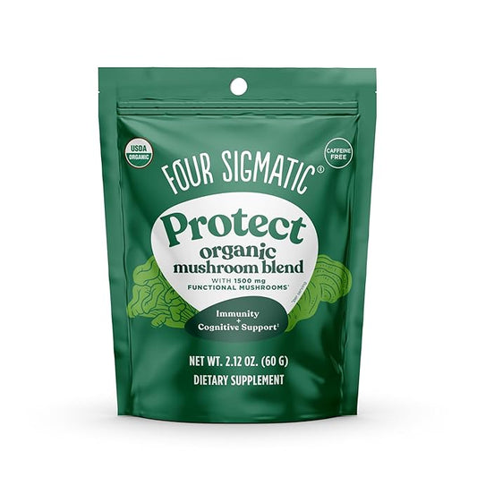 Mushroom Blend Defend Mix by Four Sigmatic | Organic Mushroom Powder Complex with Lion’s Mane, Cordyceps, Chaga, Reishi and More | Natural Immune Support Supplement | Vegan, Gluten-Free | 30 Servings