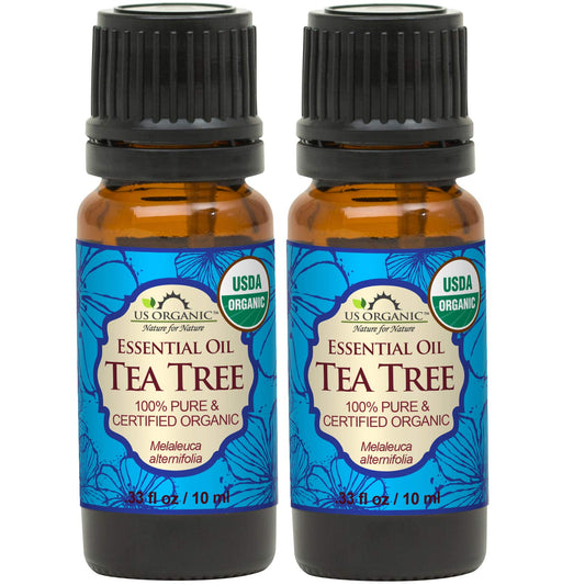 Us Organic 100% Pure Tea Tree Essential Oil, Steam Distilled, Usda Certified Organic, For Hair, Skin, Scalp, Foot, Toenails, And