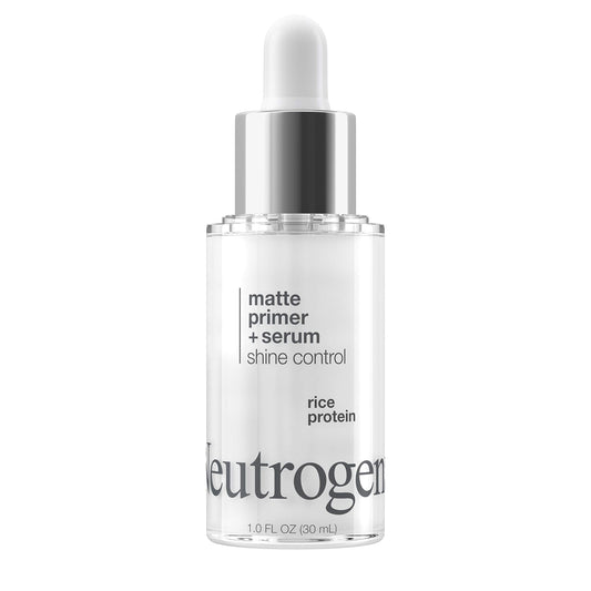 Neutrogena Shine Control Matte Booster Face Primer & Serum, Skin-Mattifying Serum-To-Primer With Rice Protein, Absorbs Excess Oi
