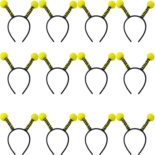 Yoohua 12Pcs Bee Tentacle Headbands Bee Hair Bands Hair Hoop For Women Girls Halloween Christmas Party Supplies Yellow And Black