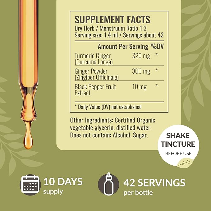 HERBAMAMA Liquid Drops Kit - Bundle of Liquid Immune Support Drops & Turmeric with Ginger Tincture 2 fl oz - Vegan, Non-GMO, Sugar & Alcohol-Free - 2 Pack