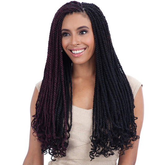Freetress Equal Synthetic Hair Braids Double Strand Style Cuban Twist Braid 24'' (6-Pack, 1)