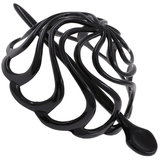 Camila Paris Cp2867 French Hair Bun Clip Maker Cover Cap Holder, Black, Round Dome Bun Hair Clip For Women Hair Updo, Styling Ha