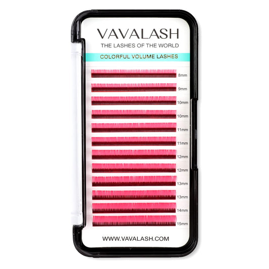 Colored Lash Extensions 0.07Mm C Curl Pink Individual Volume Lashes Extensions 8-15 Mix Length Color Eyelash Extensions For Salo