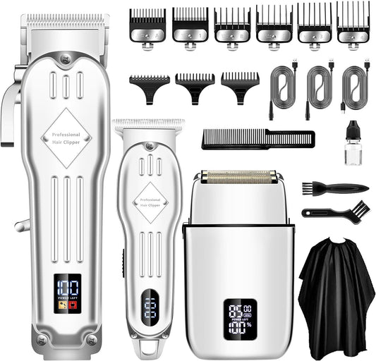 SUNNOW Hair Clippers Professional Cordless for Men, Electric Foil Shavers Razor & Beard Hair Trimmer Kit, Rechargeable Hair Cut