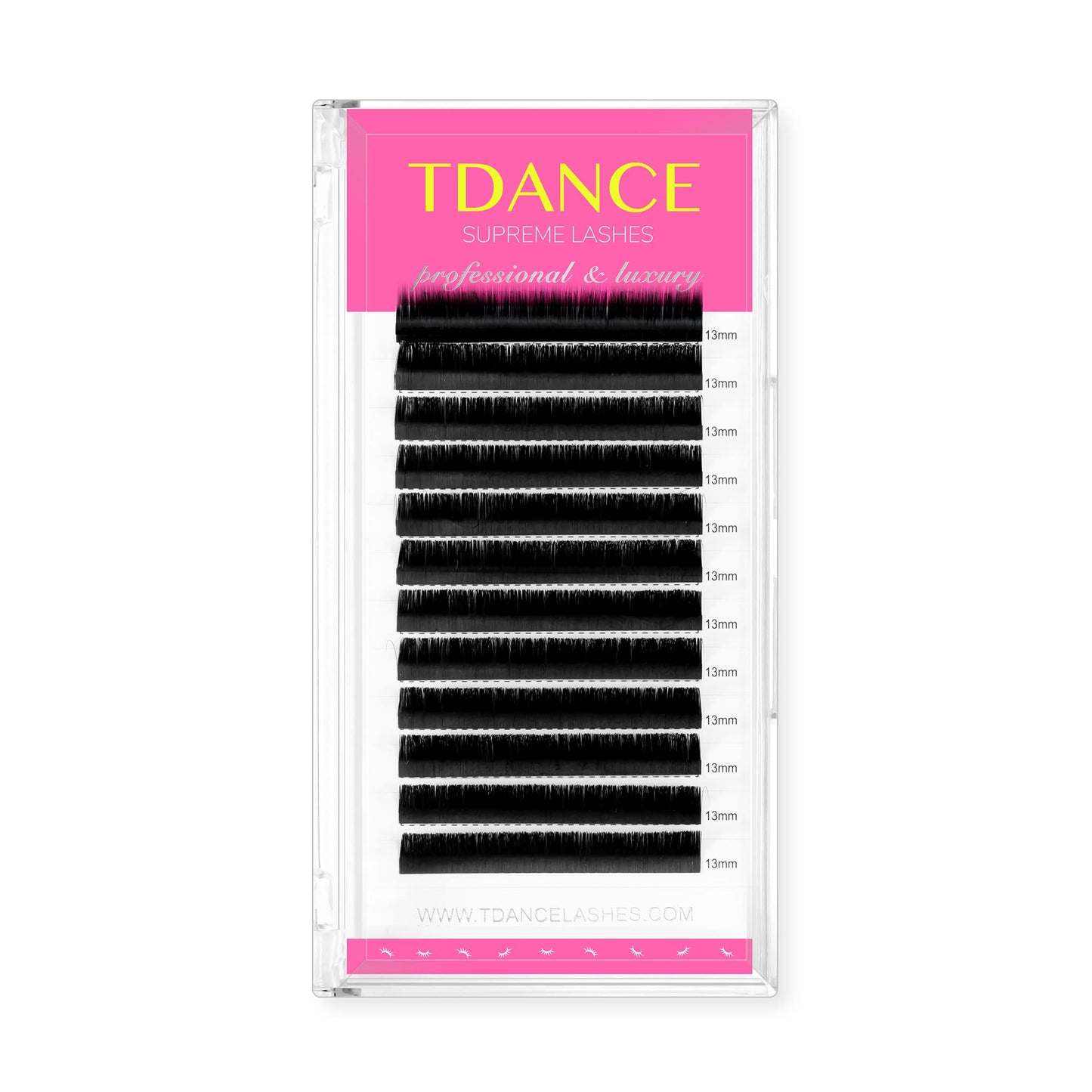 Tdance Premium C Curl 20Mm Semi Permanent Individual Eyelash Extensions 0.03Mm Thickness False Mink Silk Volume Lashes Extension