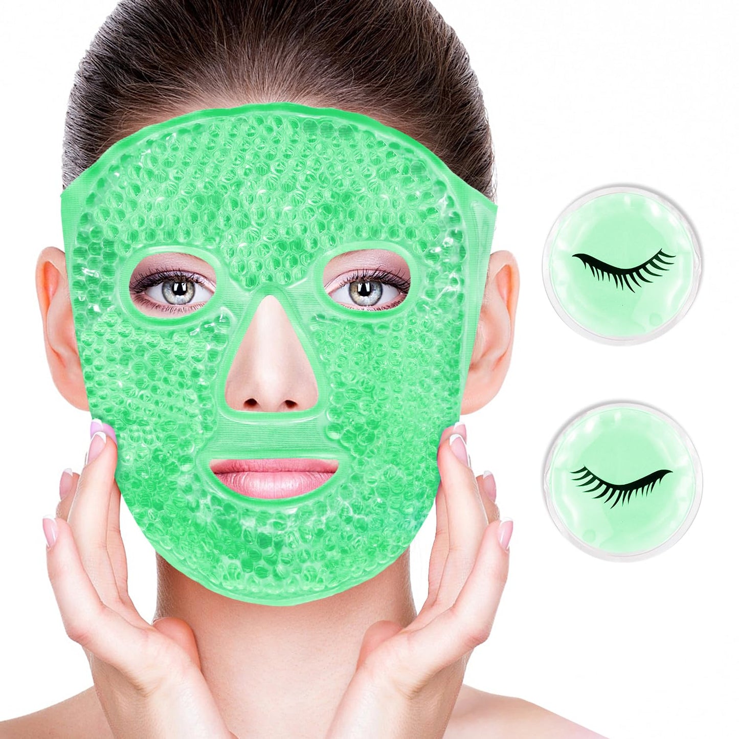 Conbella Face Eye Masks For Dark Circles And Puffiness, Migraines, Headache, Stress, Redness, Acne, Cooling Face Masks For Women