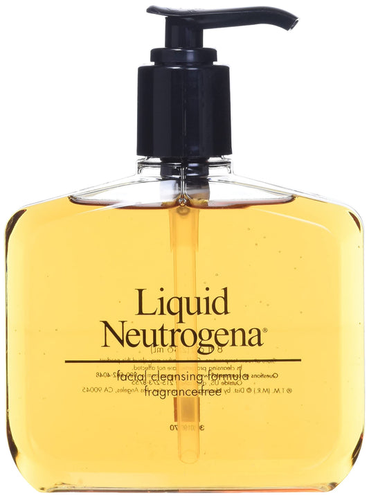 Neutrogena Fragrance Free Liquid Neutrogena, Facial Cleansing Formula, 8 Oz Pump Bottles (Pack Of 4)