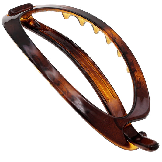 Camila Paris Cp2315 French Hair Barrette Clip, Flexible Ponytail Holder No Metal Parts, Strong Hold Grip Hair Clips For Women, N