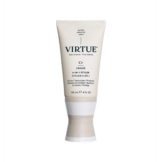 VIRTUE 6-in-1 Hair Styler, Sulfate Free Styling Cream with Heat Protection, Safe for All Hair Types, Color Safe