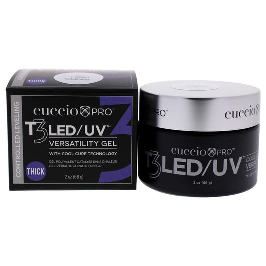 Cuccio Pro T3 Led/Uv Cool Cure Versatility Gel - Controlled Levelling - Incredibly Flexible - Strong Adhesion - Thick Viscosity
