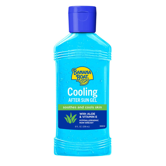 Banana Boat Cooling After Sun Gel, 8oz | Aloe Vera and Vitamin E Gel, After Sun Care Cooling Gel, Aloe Vera Gel for Sunburn Reli