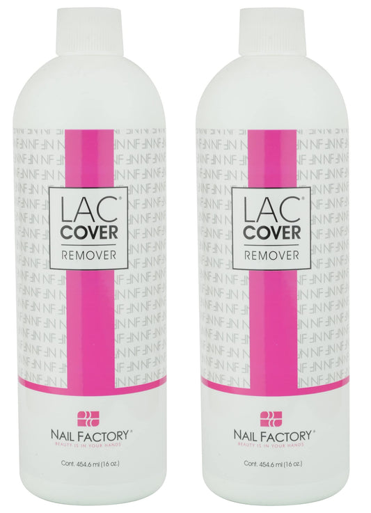 ONE SHOT LACCOVER - 2 Pack Professional Nail Polish Remover Solution with Aloe Vera, 2 Pieces, 16 fl Oz. Each One.