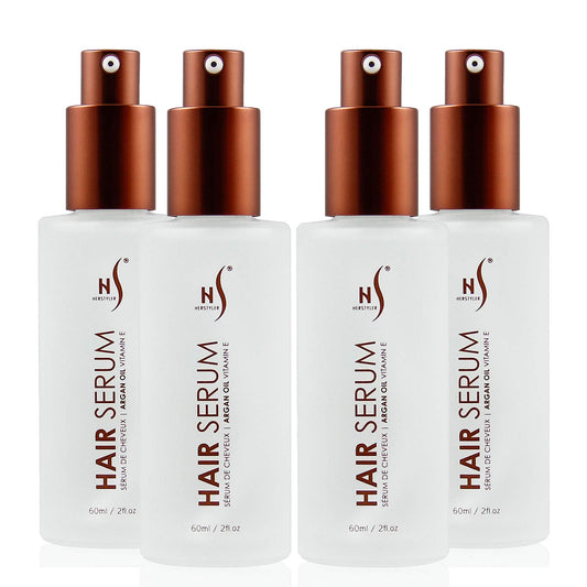 Herstyler Serum, 4 Pack - Hair Styling Agent With Argan Oil For Dry, Damaged Hair - Frizz Control Serum For Straightening, Shine