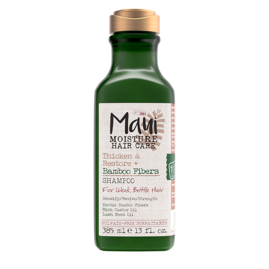 Maui Moisture Thicken & Restore + Bamboo Fibers Strengthening Shampoo To Soften Transitioning Or Natural Hair & Renew Brittle Ha