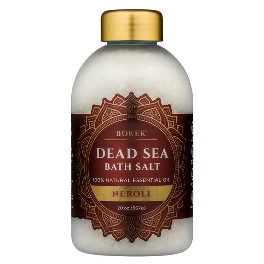 Bokek Bokek Organic Neroli Bath Salt, Dead Sea Salt Scented With Certified Organic Essential Oil, 20 Ounce Jar, White, Neroli, 2