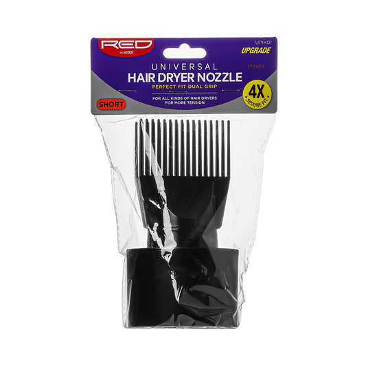 RED by KISS Universal Hair Dryer Nozzle Perfect Fit Dual Grip Short UPIK01