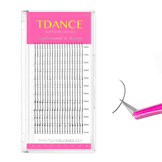 Tdance Premade Spikes Eyelash Extension Supplies Thickness 0.07 C Curl Mix 10-17Mm Matte Black Eyelash Extensions Spikes Fans(Sp