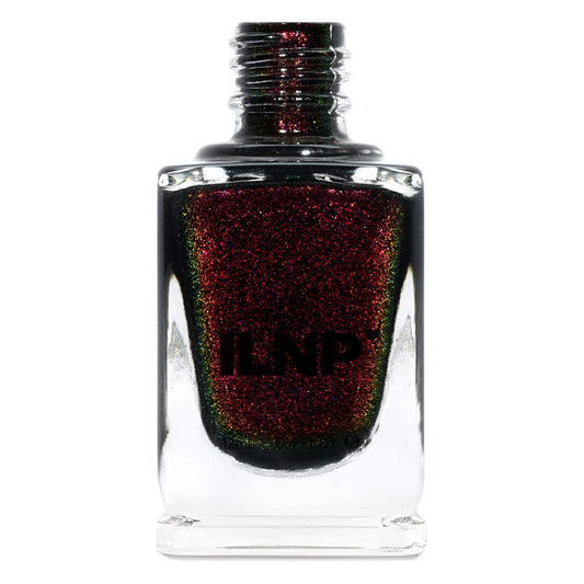 Ilnp Lights Out - Rich Black Shimmer Nail Polish