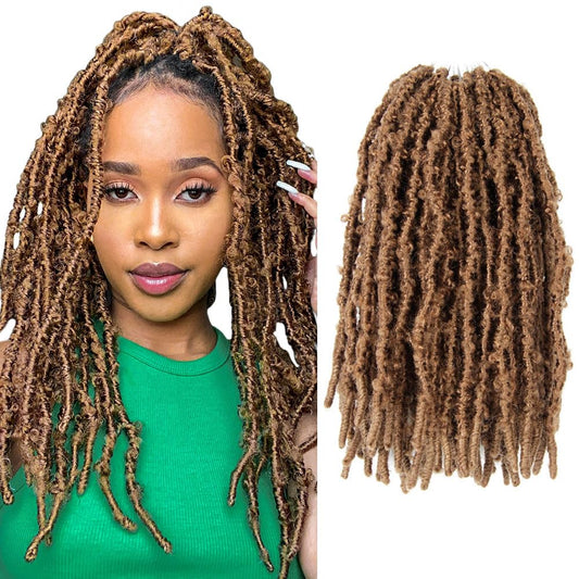 8 Packs Light Weight Butterfly Locs Crochet Hair 12 Inch Butterfly Faux Locs Crochet Hair Distressed Butterfly Locs, 27#