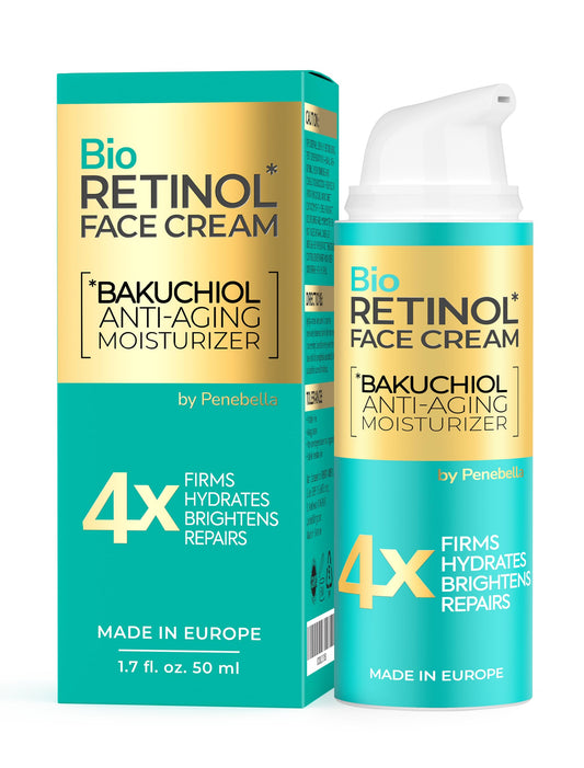 PENEBELLA Bakuchiol Face Moisturizer - Anti-aging Retinol Alternative - Moisturizing & Hydrating Booster - Wrinkle Cream for Fac