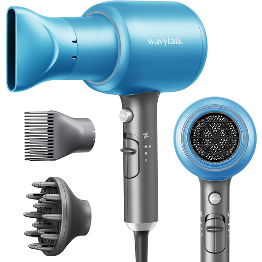 Wavytalk Professional Hair Dryer Blow Dryer With Diffuser And Concentrator For Curly Hair 1875W Ionic Salon Hair Dryer With Cera