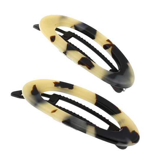 Camila Paris Cp1992/2 French Hair Barrette Clip For Women, Handmade, Side Slide-In Metal-Free Closure Strong Hold Grip Hair Clip