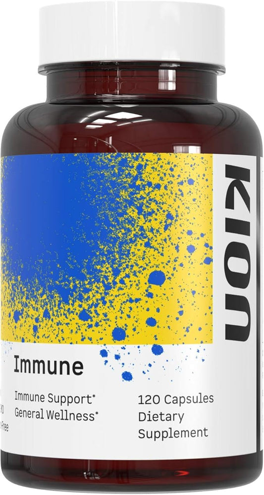 Kion Immune - Immune Support Supplement - Vitamin C Supplement - Vitamin C and Zinc for Everyday Wellness - 500 mg Vitamin C (Ascorbic Acid) and 10 mg Zinc - 120 Servings