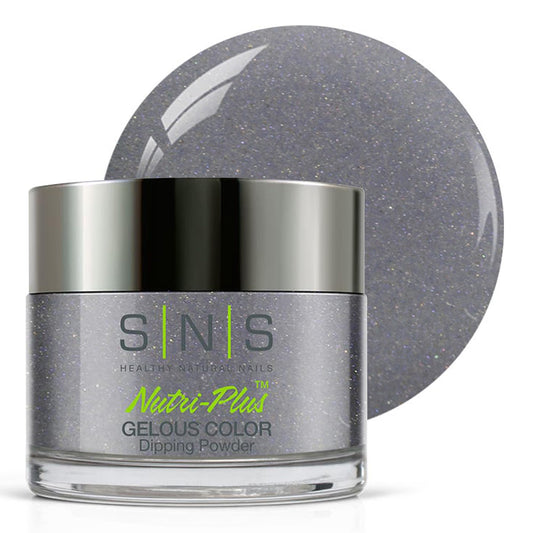 Sns Nail Dip Powder, Gelous Color Dipping Powder - Fall From Grays (Blue/Shimmer) - Long-Lasting Dip Nail Color Lasts 14 Days -