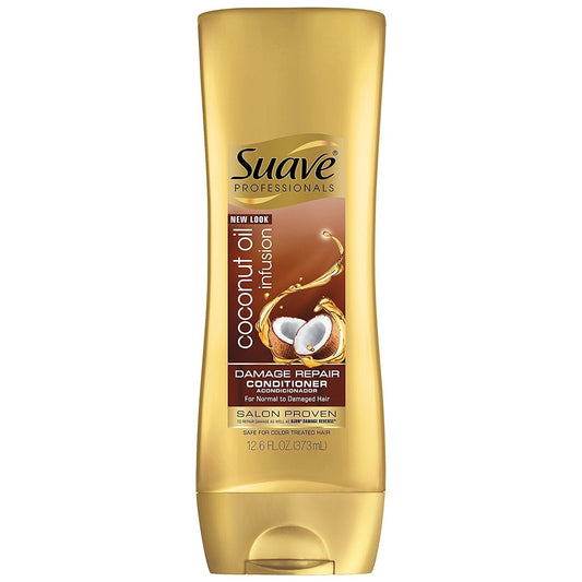 Suave Professionals Damage Repair Conditioner, Coconut Oil Infusion, 12.6 Oz