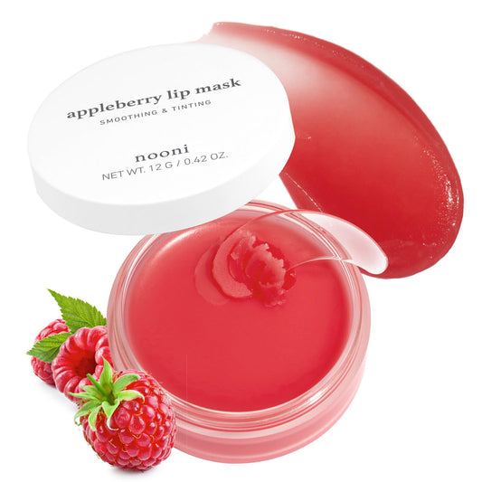 Nooni Vegan Butter Melting Balm - Appleberry Lip Sleeping Mask | Shea Butter, Vitamins, Nourishing Treatment For Dry Lips, Sooth