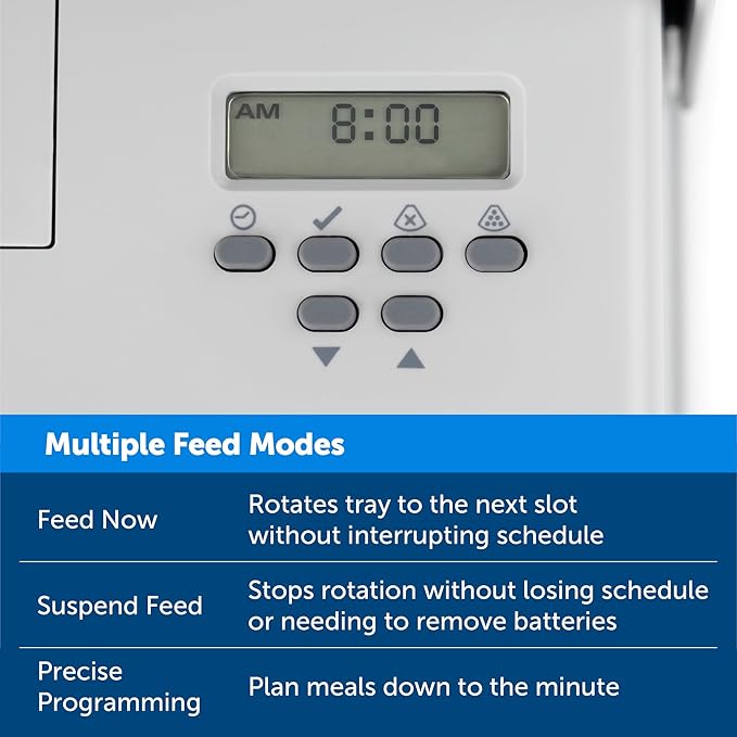 PetSafe Automatic Dog Feeder, 5 Meals, 40 oz Capacity, Plastic, for Dry Food, Multiple Pets (Pack of 2)