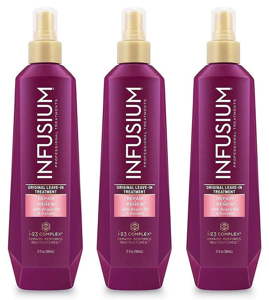 Infusium Professional Treatments - Original Leave-In Treatment - 13 FL OZ (384 mL) Per Bottle - Pack of 3 Bottles