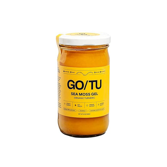 GO/TU Sea Moss Gel – 8oz Turmeric | Pure, Shelf-Stable Superfood | Nature’s Multivitamin