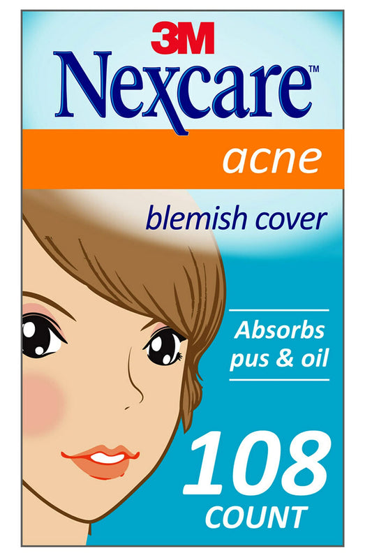 Nexcare Acne Cover, Skin Cover Absorbs Pus And Oil From Clogged Pores, Suitable Skincare For Most Skin Types - 108 Acne Covers